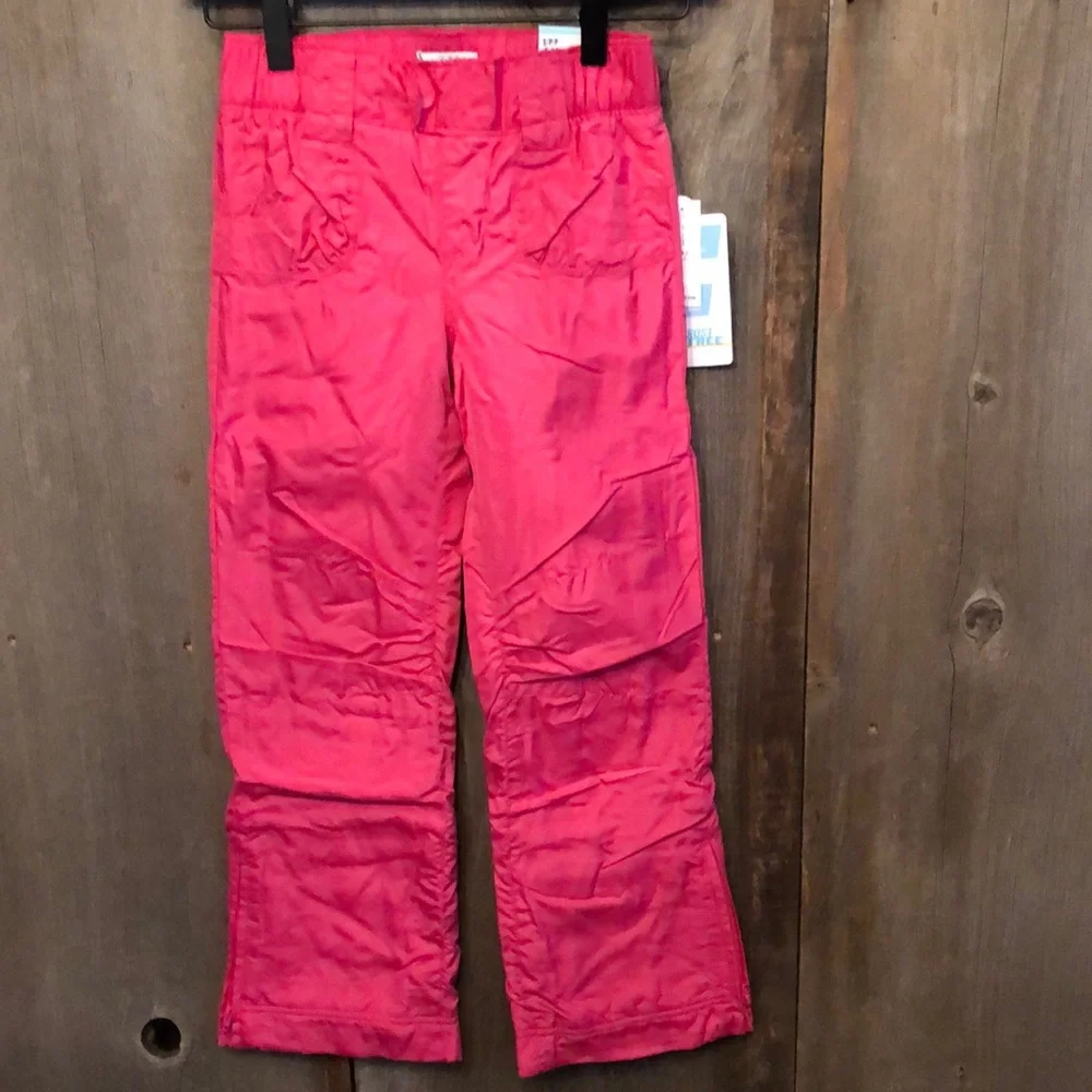 Old Navy Pink Frost Free Snow Pants Size Small 6 7 Fleece Lined